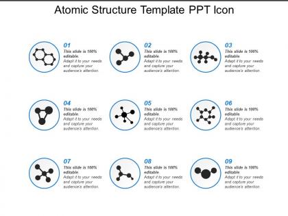 Atomic structure template ppt icon