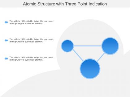 Atomic structure with three point indication