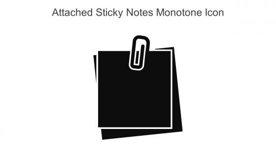 Attached Sticky Notes Monotone Icon In Powerpoint Pptx Png And Editable Eps Format