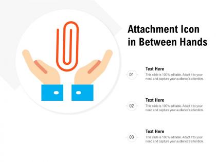 Attachment icon in between hands