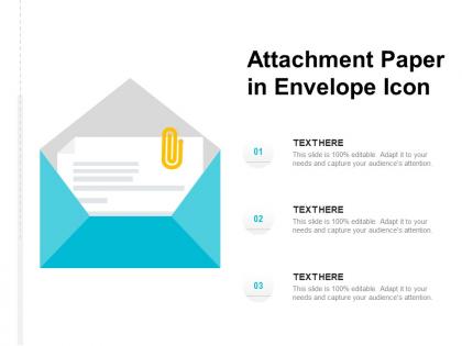 Attachment paper in envelope icon