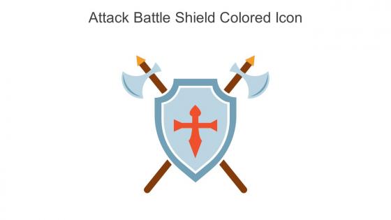 Attack Battle Shield Colored Icon In Powerpoint Pptx Png And Editable Eps Format