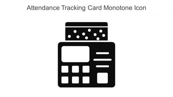 Attendance Tracking Card Monotone Icon In Powerpoint Pptx Png And Editable Eps Format