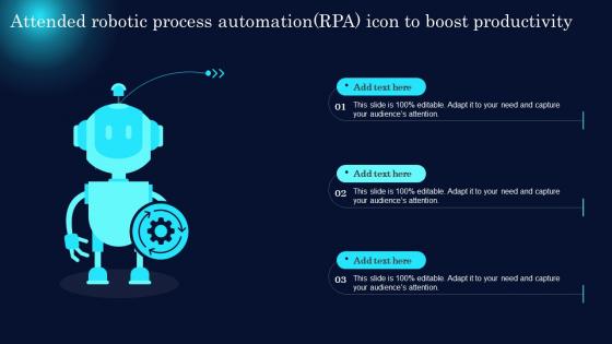Attended Robotic Process Automation RPA Icon To Boost Productivity