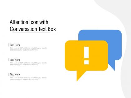 Attention icon with conversation text box