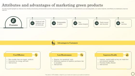 Attributes And Advantages Of Marketing Green Products Boosting Brand Image MKT SS V