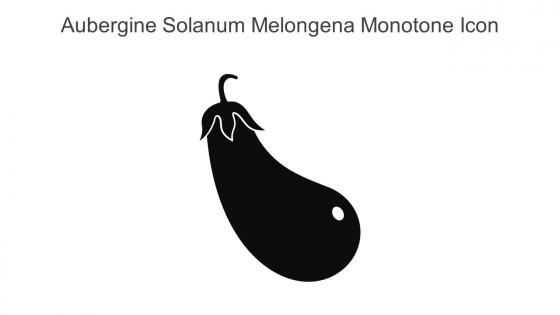 Aubergine Solanum Melongena Monotone Icon In Powerpoint Pptx Png And Editable Eps Format