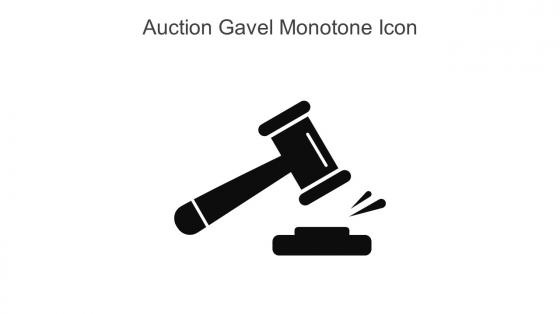 Auction Gavel Monotone Icon In Powerpoint Pptx Png And Editable Eps Format