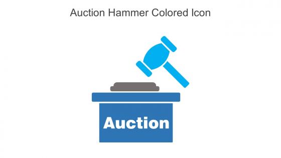 Auction Hammer Colored Icon In Powerpoint Pptx Png And Editable Eps Format