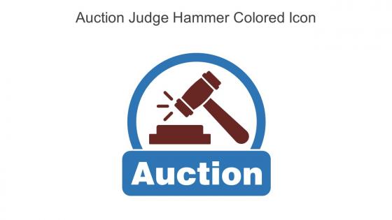 Auction Judge Hammer Colored Icon In Powerpoint Pptx Png And Editable Eps Format