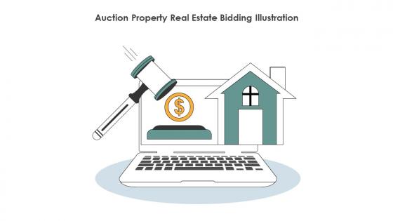 Auction Property Real Estate Bidding Illustration