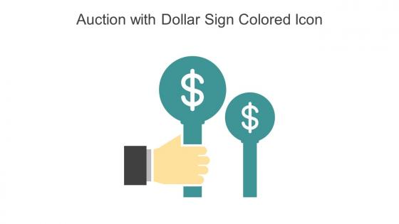 Auction With Dollar Sign Colored Icon In Powerpoint Pptx Png And Editable Eps Format