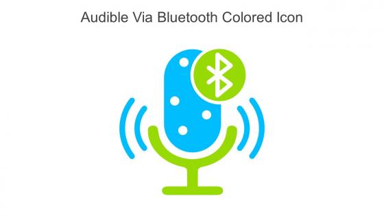 Audible Via Bluetooth Colored Icon In Powerpoint Pptx Png And Editable Eps Format