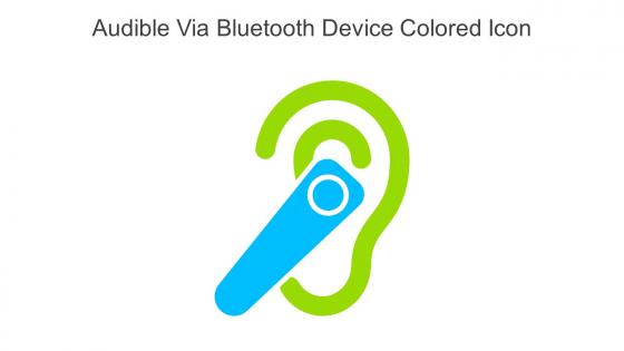 Audible Via Bluetooth Device Colored Icon In Powerpoint Pptx Png And Editable Eps Format