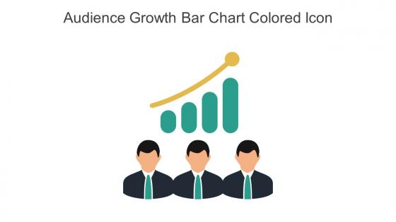 Audience Growth Bar Chart Colored Icon In Powerpoint Pptx Png And Editable Eps Format