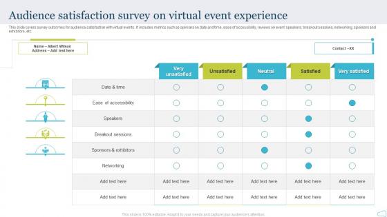 Audience Satisfaction Survey On Virtual Event Experience