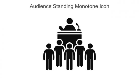 Audience Standing Monotone Icon In Powerpoint Pptx Png And Editable Eps Format