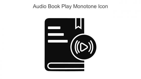 Audio Book Play Monotone Icon In Powerpoint Pptx Png And Editable Eps Format