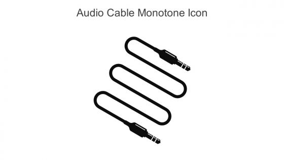 Audio Cable Monotone Icon In Powerpoint Pptx Png And Editable Eps Format