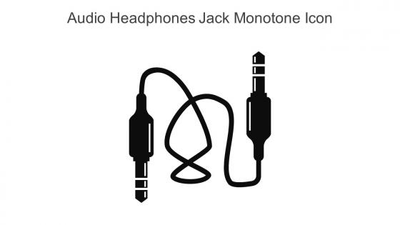 Audio Headphones Jack Monotone Icon In Powerpoint Pptx Png And Editable Eps Format