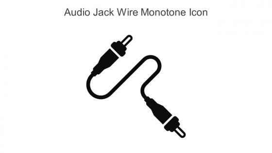 Audio Jack Wire Monotone Icon In Powerpoint Pptx Png And Editable Eps Format