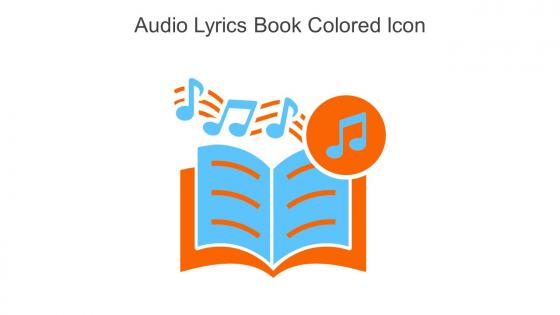 Audio Lyrics Book Colored Icon In Powerpoint Pptx Png And Editable Eps Format