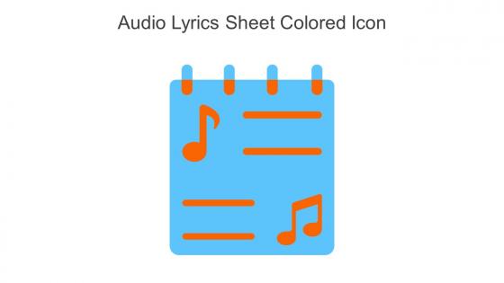 Audio Lyrics Sheet Colored Icon In Powerpoint Pptx Png And Editable Eps Format