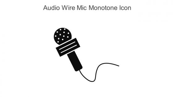 Audio Wire Mic Monotone Icon In Powerpoint Pptx Png And Editable Eps Format
