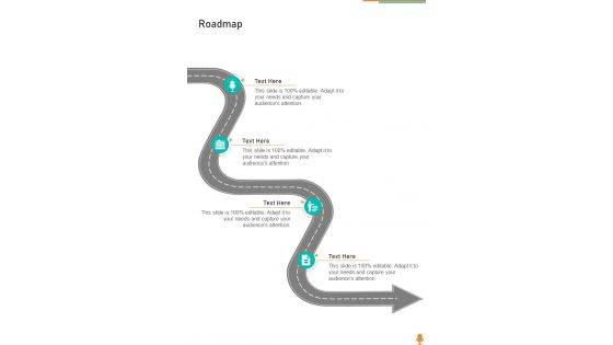 Audiocast Funding Proposal Template Roadmap One Pager Sample Example Document