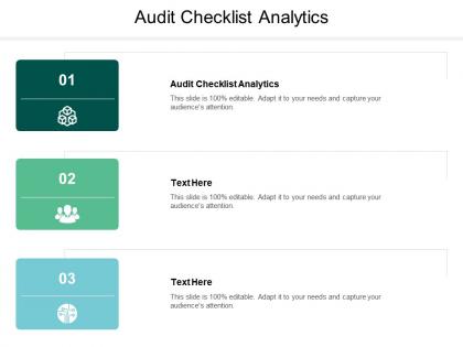 Audit checklist analytics ppt powerpoint presentation slides show cpb