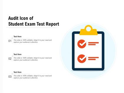 Audit icon of student exam test report