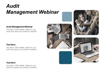 Audit management webinar ppt powerpoint presentation gallery icon cpb