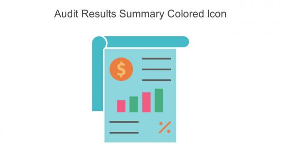 Audit Results Summary Colored Icon In Powerpoint Pptx Png And Editable Eps Format