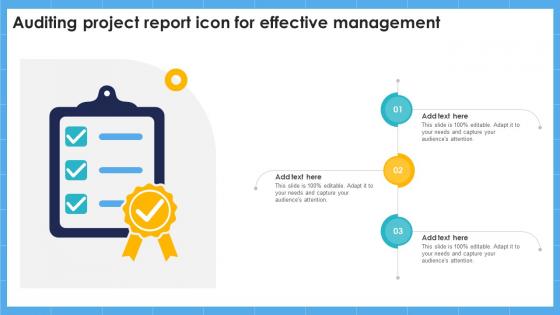 Auditing Project Report Icon For Effective Management