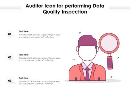 Auditor icon for performing data quality inspection