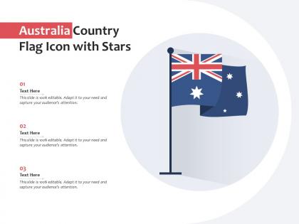 Australia country flag icon with stars