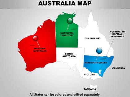 Australian map powerpoint design 1114