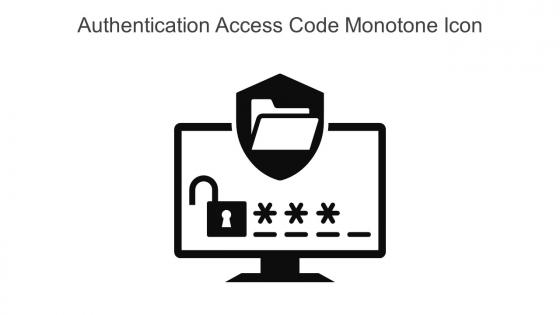 Authentication Access Code Monotone Icon In Powerpoint Pptx Png And Editable Eps Format