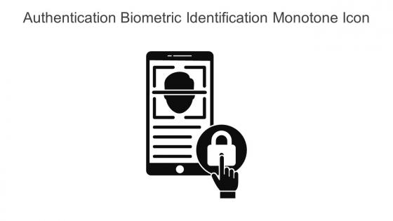 Authentication Biometric Identification Monotone Icon In Powerpoint Pptx Png And Editable Eps Format