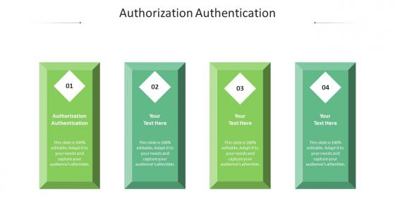 Authorization authentication ppt powerpoint presentation model icon cpb