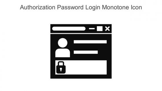 Authorization Password Login Monotone Icon In Powerpoint Pptx Png And Editable Eps Format