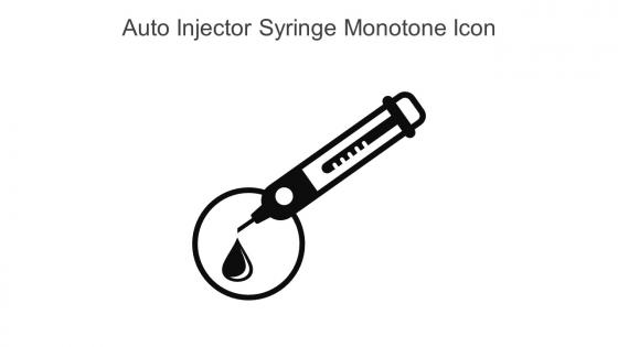 Auto Injector Syringe Monotone Icon In Powerpoint Pptx Png And Editable Eps Format