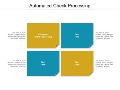 Automated check processing ppt powerpoint presentation infographic template pictures cpb