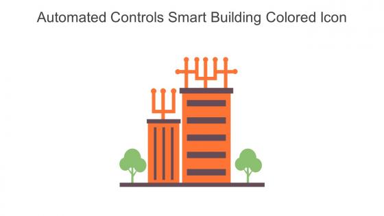 Automated Controls Smart Building Colored Icon In Powerpoint Pptx Png And Editable Eps Format
