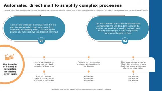 Automated Direct Mail To Simplify Complex Processes Direct Mail Marketing To Attract Qualified Leads