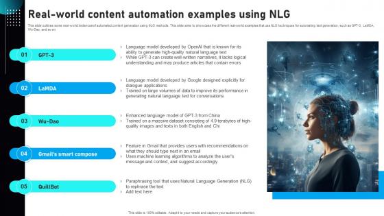 Automated Narrative Generation Real World Content Automation Examples Using NLG