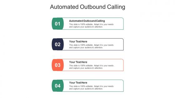 Automated outbound calling ppt powerpoint presentation visual aids cpb