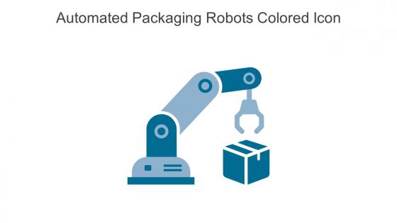 Automated Packaging Robots Colored Icon In Powerpoint Pptx Png And Editable Eps Format