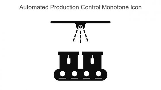 Automated Production Control Monotone Icon In Powerpoint Pptx Png And Editable Eps Format