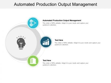 Automated production output management ppt powerpoint presentation examples cpb